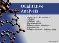 Qualitative Analysis