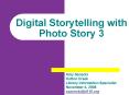 Digital Storytelling with Photo Story 3