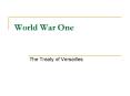 World War One