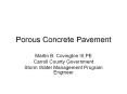 Porous Concrete Pavement