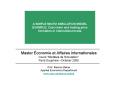 Master conomie et Affaires Internationales
