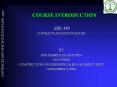 COURSE INTRODUCTION