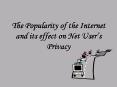 The Popularity of the Internet and its effect on Net Users Privacy