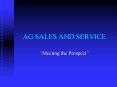 AG SALES AND SERVICE