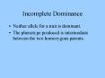 Incomplete Dominance
