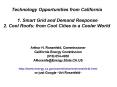 Technology Opportunities from California 1' Smart Grid and Demand Response 2' Cool Roofs: from Cool