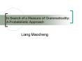 In Search of a Measure of Grammaticality: A Probabilistic Approach