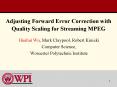 Adjusting Forward Error Correction with Quality Scaling for Streaming MPEG