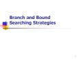 Branch and Bound Searching Strategies