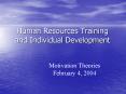 Human Resources Training and Individual Development