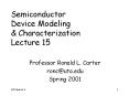 Semiconductor Device Modeling