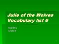 Julie of the Wolves Vocabulary list 6