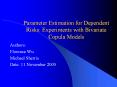 Parameter Estimation for Dependent Risks: Experiments with Bivariate Copula Models