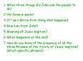 What three things did John ask the people to do