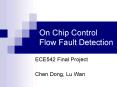 On Chip Control Flow Fault Detection