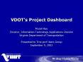 VDOTs Project Dashboard