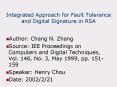 Integrated Approach for Fault Tolerance and Digital Signature in RSA