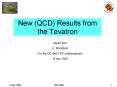 New QCD Results from the Tevatron