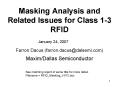 Masking Analysis and Related Issues for Class 13 RFID