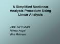 A Simplified Nonlinear Analysis Procedure Using Linear Analysis