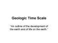 Geologic Time Scale