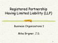 Registered Partnership Having Limited Liability LLP