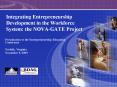 Integrating Entrepreneurship Development in the Workforce System: the NOVAGATE Project