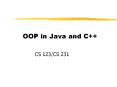 OOP in Java and C