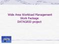 Wide Area Workload Management Work Package DATAGRID project