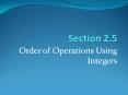 Order of Operations Using Integers