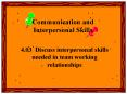 Communication and Interpersonal Skills