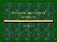 Perimeters and Areas of Rectangles