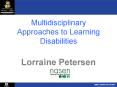 Multidisciplinary Approaches to Learning Disabilities