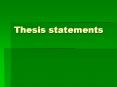 Thesis statements