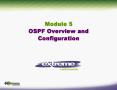 Module 5 OSPF Overview and Configuration