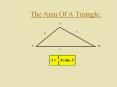 The Area Of A Triangle.