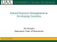 Natural Resource Management in Developing Countries