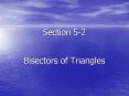 Bisectors of Triangles