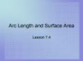 Arc Length and Surface Area