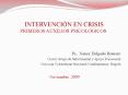 INTERVENCIN EN CRISIS PRIMEROS AUXILIOS PSICOLGICOS