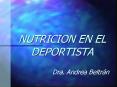 NUTRICION EN EL DEPORTISTA