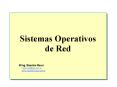 Sistemas Operativos de Red