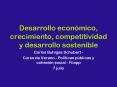 Desarrollo econmico, crecimiento, competitividad y desarrollo sostenible