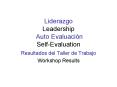 Liderazgo Leadership Auto Evaluacin SelfEvaluation