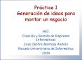 Prctica 1 Generacin de ideas para montar un negocio