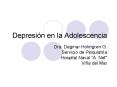Depresin en la Adolescencia