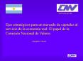 Ejes estratgicos para un mercado de capitales al servicio de la economa real: El papel de la Comisin