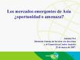 Los mercados emergentes de Asia oportunidad o amenaza