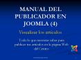 MANUAL DEL PUBLICADOR EN JOOMLA 4