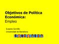 Objetivos de Poltica Econmica: Empleo